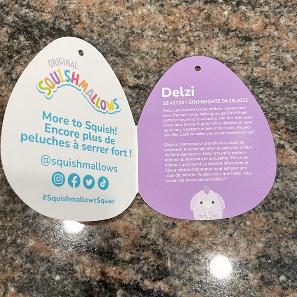 Squishmallows Delzi - Donkey - 8” - Picture 4 of 5